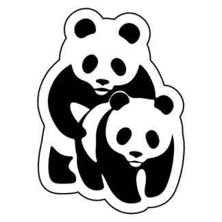 Naughty Panda Sticker (Black)